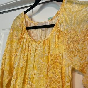 NWT Yellow Peasant Style Shirt